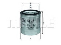 Filtru combustibil SSANGYONG KORANDO (KJ) (1996 - 2006) MAHLE ORIGINAL KC 22 piesa NOUA