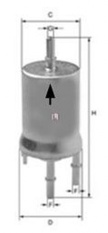 Filtru combustibil VW EOS 1F7 1F8 SOFIMA S1840B