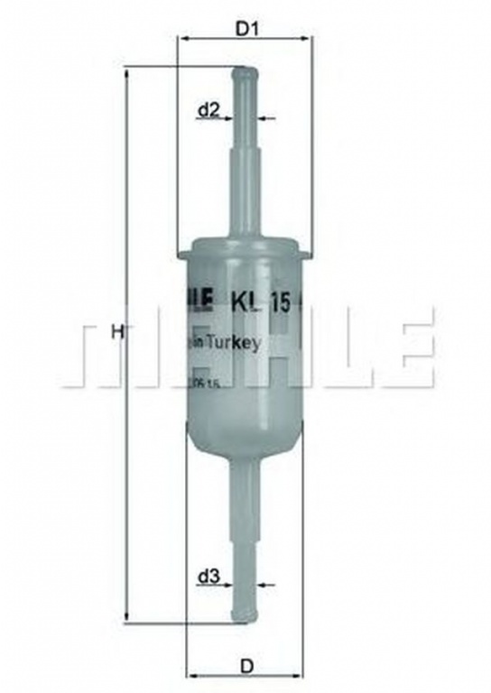 Filtru combustibil VW LT 40-55 I platou sasiu 293-909 MAHLE ORIGINAL KL15OF