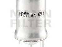 Filtru combustibil VW TOURAN (1T1, 1T2), AUDI A3 (8P1), VW MULTIVAN Mk V (7HM, 7HN, 7HF, 7EF, 7EM, 7EN) - MANN-FILTER WK 69