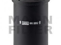 Filtru combustibil WK 6002 MANN-FILTER pentru Renault Megane CitroEn C4 Peugeot 508 Renault Express Renault Extra Renault Rapid Renault Clio Renault Twingo Peugeot 405 Peugeot 605 Peugeot 106 Peugeot 306 CitroEn C5 Renault Kangoo Peugeot 806 Renault 