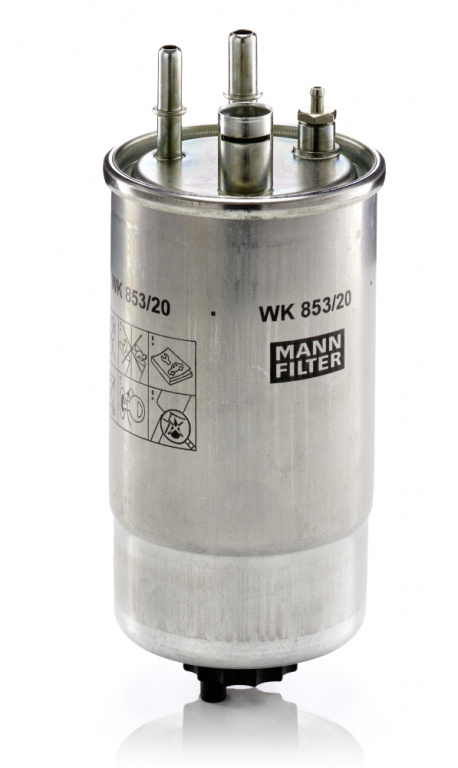 Filtru combustibil (WK 853/20 WK85320 MANN-FILTER) FIAT,FORD DOBLO|DOBLO, PRATICO|FIORINO|GRANDE PUNTO|GRANDE PUNTO, PUNTO|KA|PUNTO|PUNTO EVO|PUNTO, PUNTO PURE|QUBO