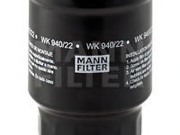 Filtru combustibil WK 940 22 MANN-FILTER pentru Nissan Serena Nissan Mistral Nissan Terrano Nissan Vanette Nissan Cabstar Nissan Almera Nissan Pulsar Nissan Primera Nissan X-trail Nissan Armada Nissan Pathfinder Nissan Camiones Nissan Frontier Nissan