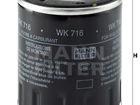 Filtru combustibil (WK716 MANN-FILTER) MERCEDES-BENZ,PUCH