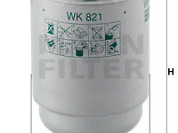 Filtru combustibil (WK821 MANN-FILTER) Citroen,FIAT,INNOCENTI,MEGA,NISSAN,PEUGEOT,ROVER
