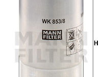 Filtru combustibil (WK8538 MANN-FILTER) ALFA ROMEO,BMW,FIAT,LANCIA