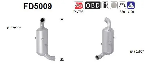 Filtru de particule AS CITROËN C4 PICASSO I m
