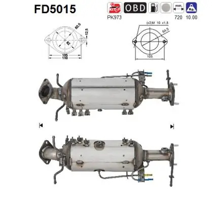 Filtru de particule AS MAZDA 5 (CR) 2005-2010 - FD5015