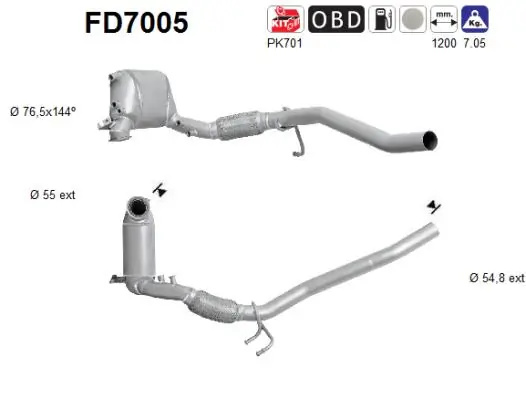 Filtru de particule AS VW GOLF V Variant (1K5) 2007-2009 - FD7005