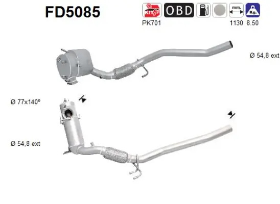 Filtru de particule AS VW PASSAT B7 Variant (365) 2010-2014 - FD5085