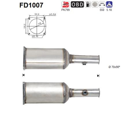 Filtru funingine/particule, sist.de esapament AS F