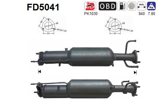 Filtru funingine/particule, sist.de esapament AS FD5041 pentru masina CHEVROLET CAPTIVA Van (C100) 2006 2007 2008 2009 2010 2011