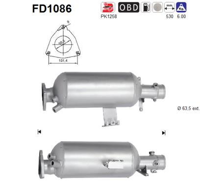 Filtru funingine/particule, sist.de esapament AS F