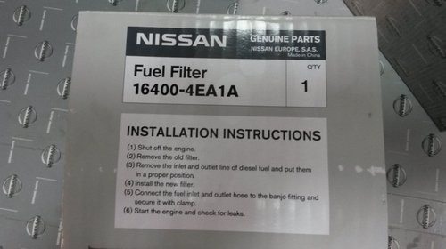 Filtru motorina Nissan QASHQAI 2 X-TRAIL, ORIGINAL 164004EA1A