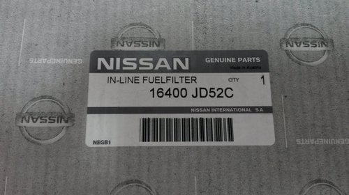 Filtru motorina Nissan Qashqai, ORIGINAL 16400JD52C KL 440/19