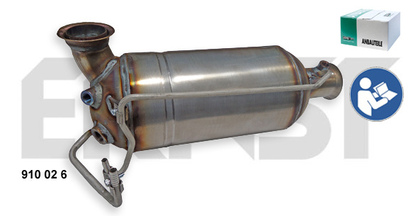 Filtru particule esapament/ DPF # Vw Multivan 2.5 t5 [7hm; 7hn; 7hf; 7ef; 7em; 7en] tdi 4motion motorina 130cp/96kw AXD; BNZ 2004 2005 2006 2007 2008 2009 # 910026 # ERNST