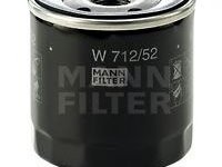 Filtru ulei AUDI A2 (8Z0) - OEM - MANN-FILTER: W712/52|W 712/52 - Cod intern: W02123566 - LIVRARE DIN STOC in 24 ore!!!