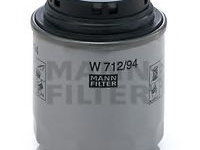 Filtru ulei AUDI A3 (8P1) (2003 - 2012) MANN-FILTER W 712/94