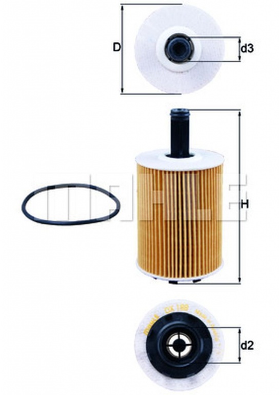 Filtru ulei AUDI A4 Cabriolet 8H7 B6 8HE B7 MAHLE ORIGINAL OX188D
