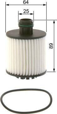 Filtru ulei element filtrant cu garnitura se potrivește. ALFA ROMEO MITO FIAT 500L 500X DOBLO DOBLO CARGO FIORINO FIORINO-MINIVA OPEL CORSA E (X15), Hatchback, 09.2014 - BOSCH F 026 407 259