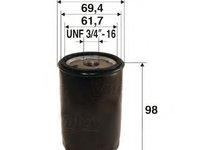 Filtru ulei FIAT DUCATO platou / sasiu (230) (1994 - 2002) VALEO 586005