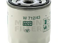 Filtru ulei FORD FIESTA   (GFBT) (1976 - 1983) MANN-FILTER W 712/43