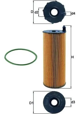 Filtru ulei MAHLE AUDI A4 B8 Avant (8K5) 2008-2012