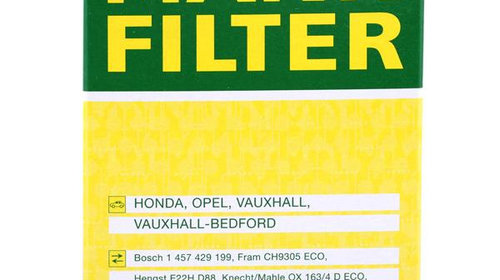Filtru Ulei Mann Filter Honda Civic 7 1999-2006 HU820X