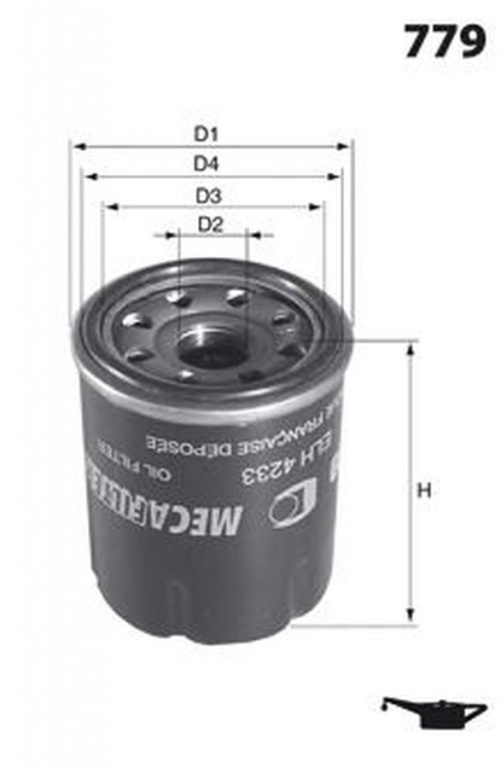 Filtru ulei MITSUBISHI ECLIPSE I D2 A LUCAS FILTERS LFOS118