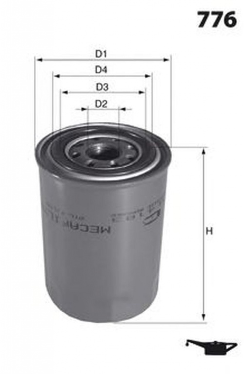 Filtru ulei MITSUBISHI ECLIPSE II D3 A LUCAS FILTERS LFOS198