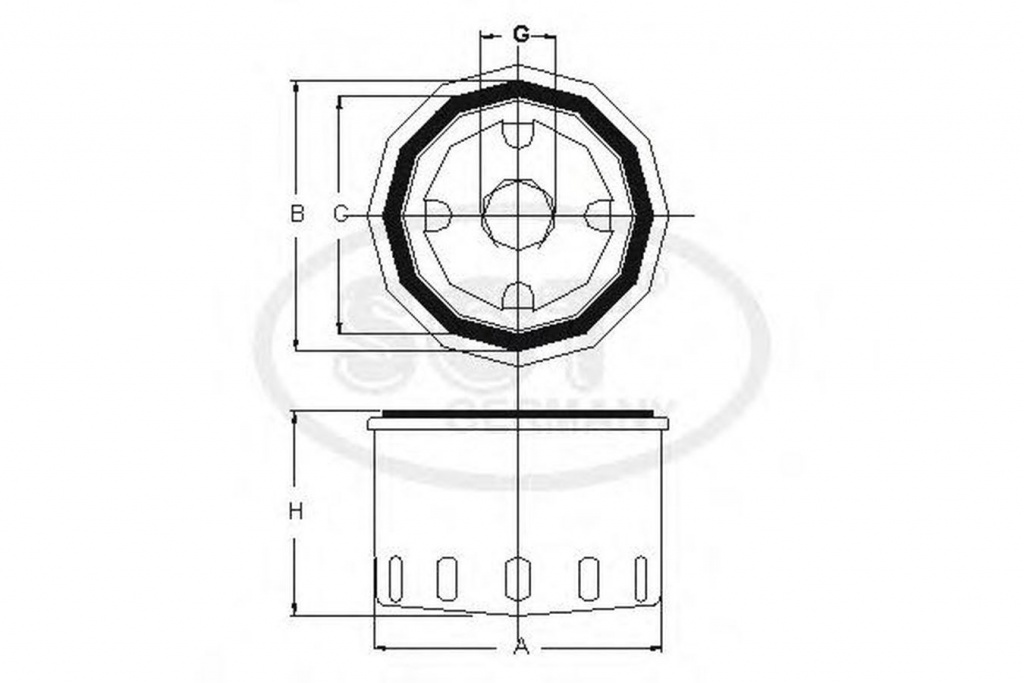 Filtru ulei MITSUBISHI LANCER IV C6 A C7 A SCT GER
