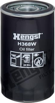 Filtru ulei Oil filter screwed CASE IH CX CXB HITACHI EG EX SCX ZX JCB JS JZ JOHN DEERE 100 200 800 NEW HOLLAND E 103-10-Q Hengst Filter H368W