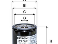 Filtru ulei OP 570 2 FILTRON pentru Opel Insignia Opel Corsa Opel Karl Opel Astra