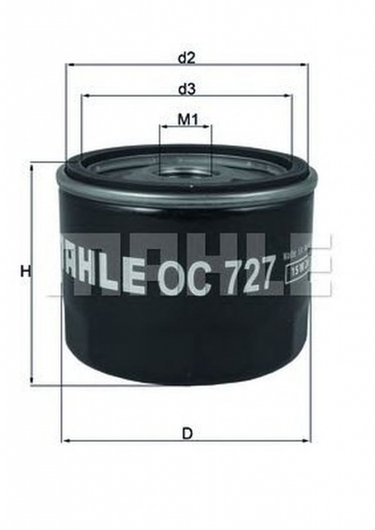 Filtru ulei RENAULT LOGAN I combi KS MAHLE ORIGINAL OC727