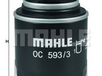 Filtru ulei SKODA OCTAVIA (1Z3) (2004 - 2013) MAHLE ORIGINAL OC 593/3