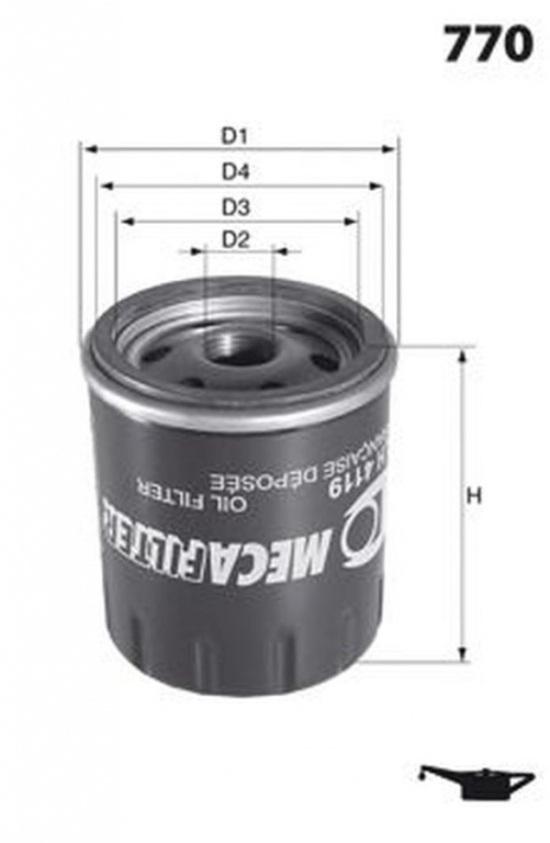 Filtru ulei SMART FORFOUR 454 LUCAS FILTERS LFOS171