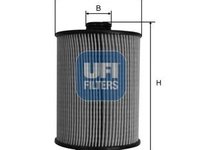 Filtru ulei VW CC (357), VW TOUAREG (7P5), PORSCHE CAYENNE - UFI 25.089.00