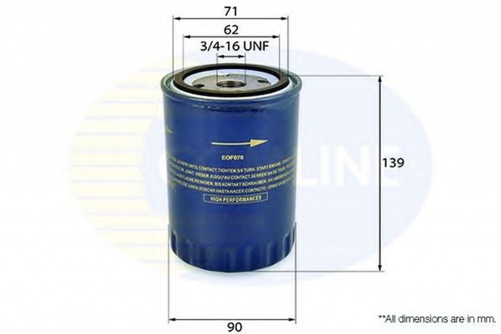 Filtru ulei VW GOLF III Variant 1H5 COMLINE EOF078