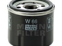 Filtru ulei W 66 MANN-FILTER pentru Renault Twingo Renault Kangoo Renault Clio Renault Wind Renault Symbol Renault Thalia Renault Modus Renault Euro Nissan Kubistar Dacia Sandero Dacia Logan Renault Loganstepway