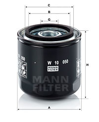 Filtru ulei (W10050 MANN-FILTER) CASE IH,Class,MC CORMICK,NEW HOLLAND,STEYR