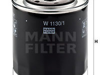 Filtru ulei (W11301 MANN-FILTER) AUDI,FORD,SAME,VW