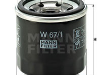 Filtru ulei (W671 MANN-FILTER) ASIA MOTORS,DACIA,DATSUN,FORD,FORD ASIA / OCEANIA,FORD AUSTRALIA,HONDA,HYUNDAI,INFINITI,KIA,LANDINI,MAZDA,MITSUBISHI,NISSAN,RENAULT,SUBARU,SUZUKI