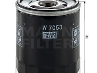 Filtru ulei (W7053 MANN-FILTER) ARO,Citroen,DAF,DAIHATSU,FIAT,FSO,HYUNDAI,LADA,LANCIA,LDV,MAHINDRA,MEGA,MOSKVICH,NISSAN,PEUGEOT,PIAGGIO,ROVER,TALBOT