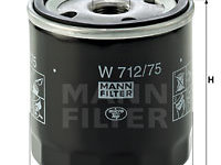 Filtru ulei (W71275 MANN-FILTER) BEDFORD,CHEVROLET,DAEWOO,FSO,HOLDEN,IRMSCHER,LADA,LOTUS,OPEL,ROVER,SAAB,TOYOTA,UZ-DAEWOO,VAUXHALL,ZAZ