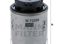 Filtru ulei (W71293 MANN-FILTER) AUDI,SEAT,SKODA,VW