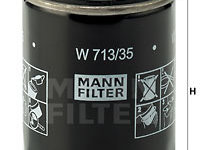 Filtru ulei (W71335 MANN-FILTER) MITSUBISHI,SMART