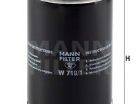 Filtru ulei (W7191 MANN-FILTER) AUSTIN,MG,OPEL,VAUXHALL