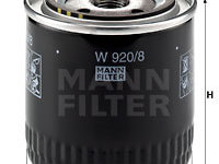 Filtru ulei (W9208 MANN-FILTER) SEAT,SKODA,VW