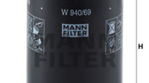 Filtru ulei (W94069 MANN-FILTER) IRISBUS,IVEC