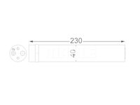 Filtru uscator aer conditionat Honda Frv 2005-2009, Mazda 2 2007-2014, 3 2003-2009, 3 2009-2013, 5 2005-2010, 40x230mm, MAHLE AD63000S